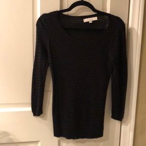 Loft XS knit black top